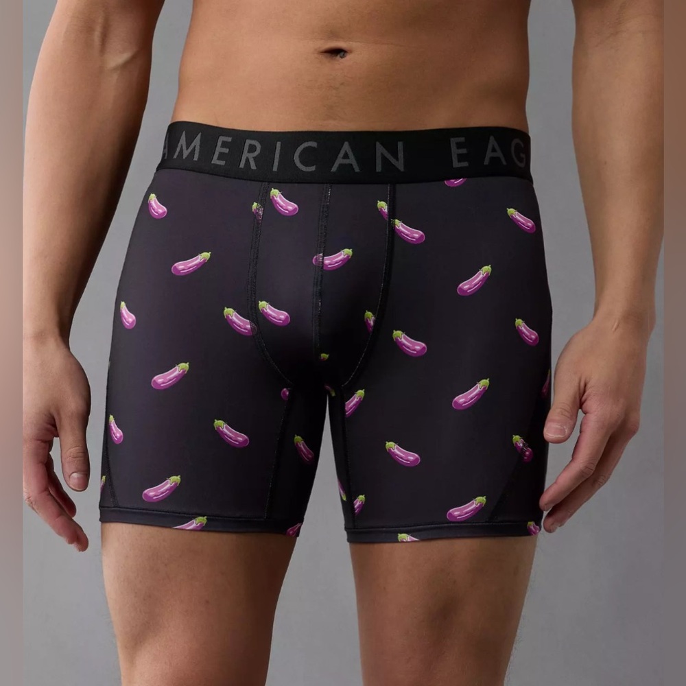 AEO Men's Eggplants 6" Flex Boxer Brief Medium American Eagle Outfitters